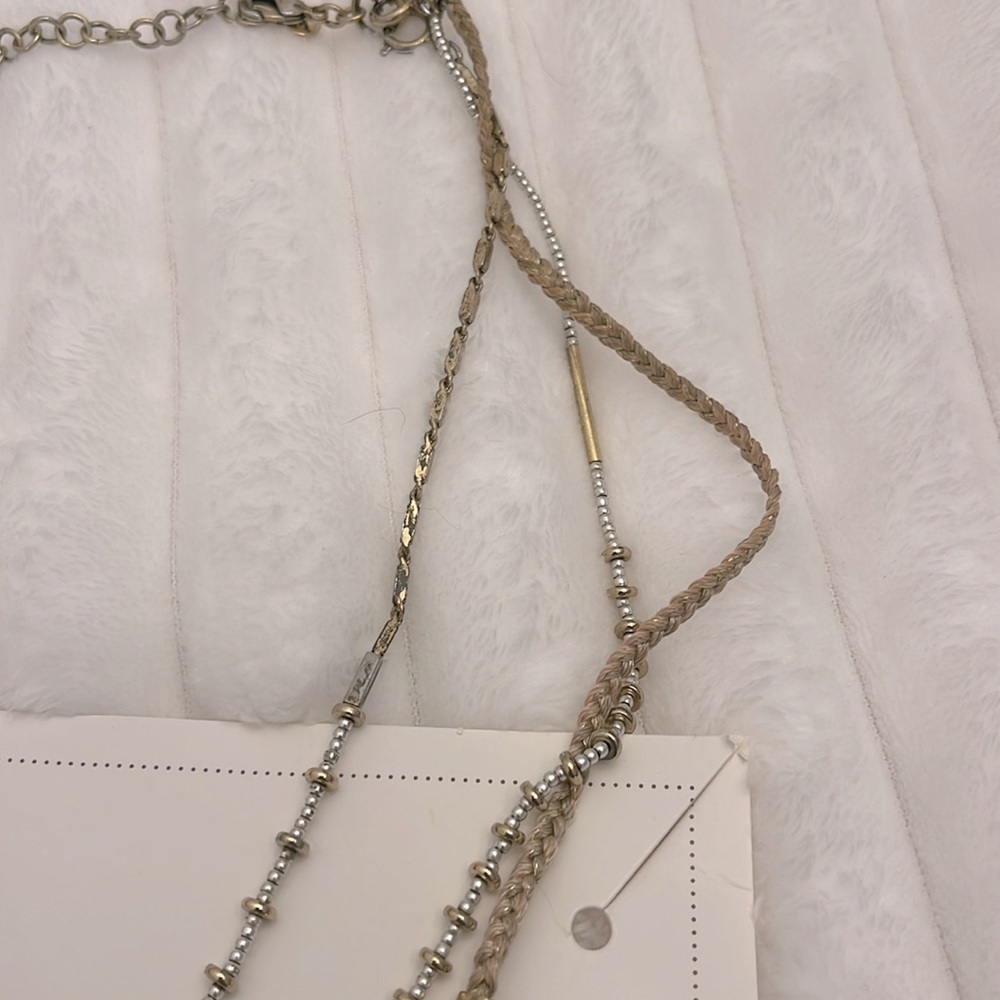 Stella and Dot Riad 7-in-1 or 3-in-1 layered rose quartz tassel Necklace EUC - Picture 6 of 10
